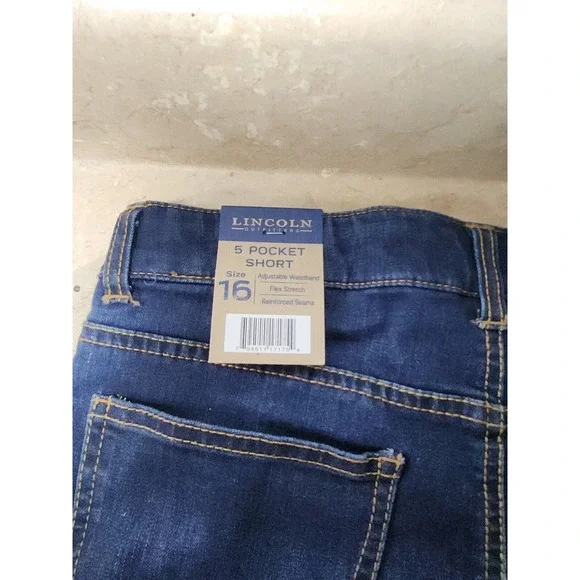 Lincoln Outfitters Shorts Boys XL  16-18 jean shorts Kids Youth adjustable‎ NWT - Picture 4 of 5